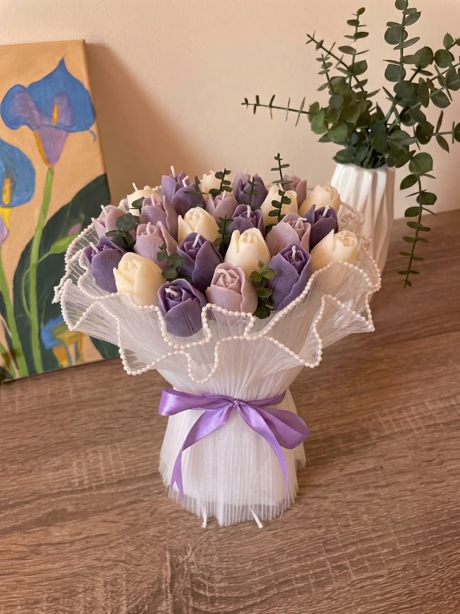 A beautiful bouquet of 25 tulips