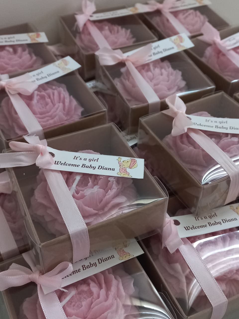 Clear Box Peony Candle